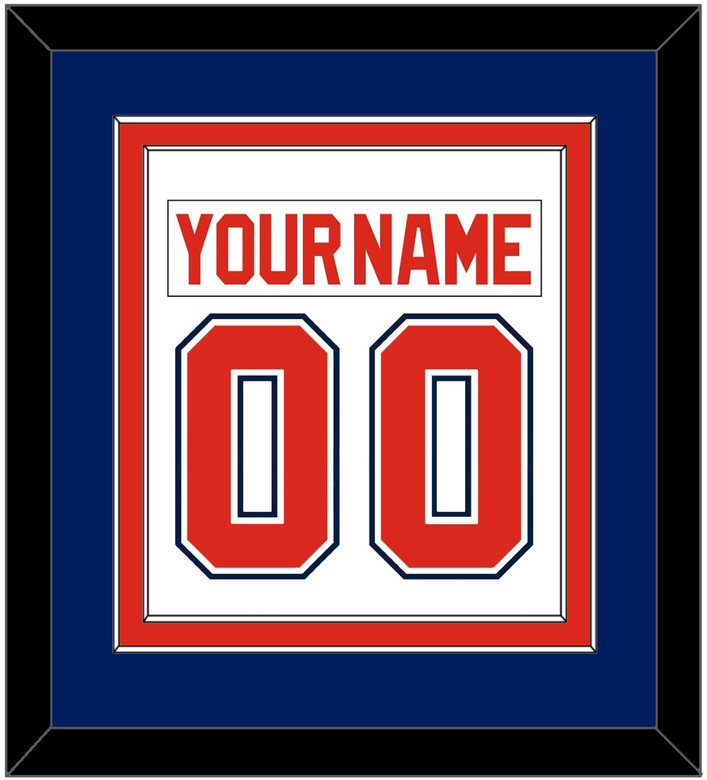 Florida Nameplate & Number (Back) Combined - Home White (1993-1998) - Signature Tier 4