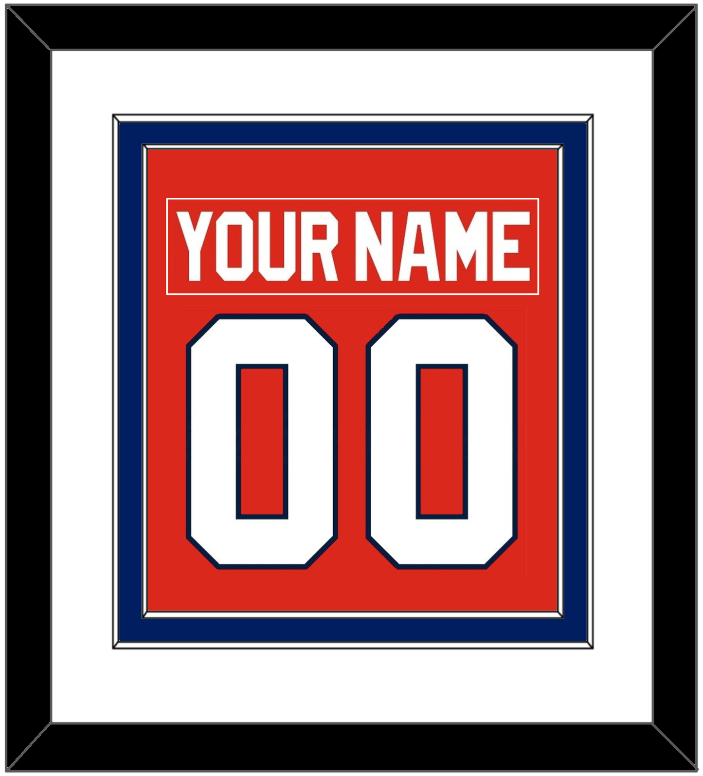 Florida Nameplate & Number (Back) Combined - Road Red (1993-1998) - Signature Tier 1