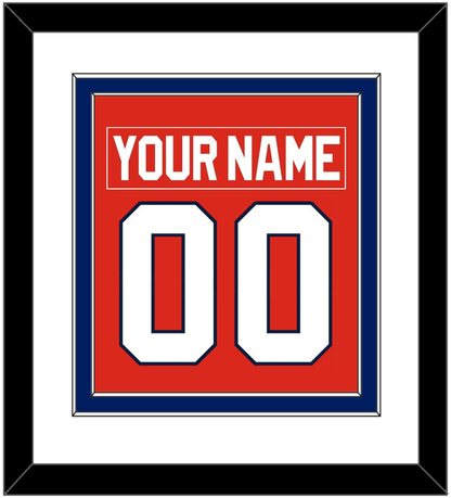 Florida Nameplate & Number (Back) Combined - Road Red (1993-1998) - Signature Tier 1