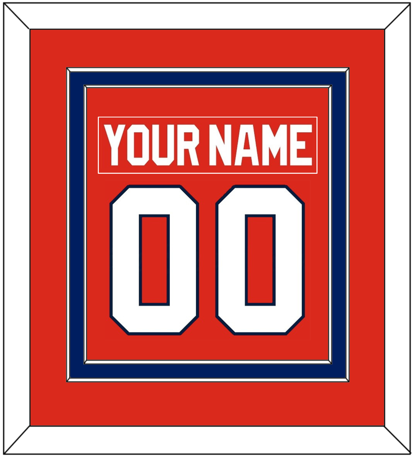 Florida Nameplate & Number (Back) Combined - Road Red (1993-1998) - Signature Tier 2
