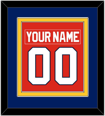 Florida Nameplate & Number (Back) Combined - Road Red (1993-1998) - Signature Tier 3