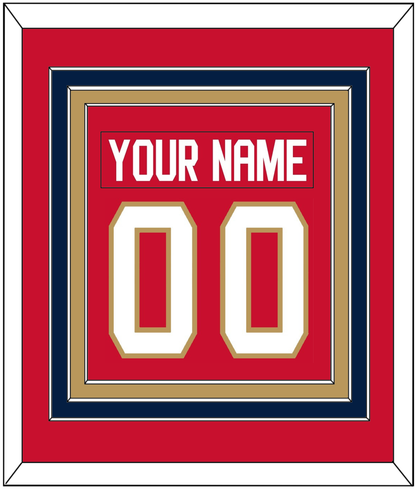 Florida Nameplate & Number (Back) Combined - Home Red - Premier Tier 2