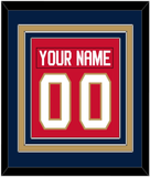 Florida Nameplate & Number (Back) Combined - Home Red - Triple Mat 3