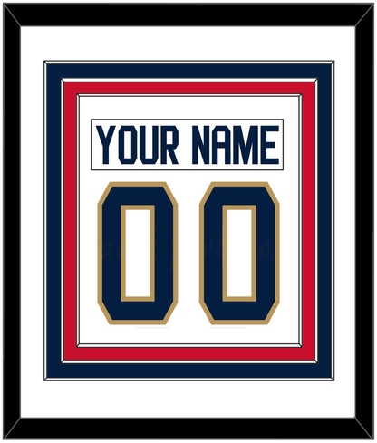 Florida Nameplate & Number (Back) Combined - Road White (2016-2017) - Premier Tier 2