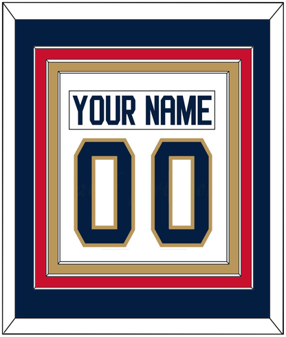 Florida Nameplate & Number (Back) Combined - Road White (2016-2017) - Premier Tier 4
