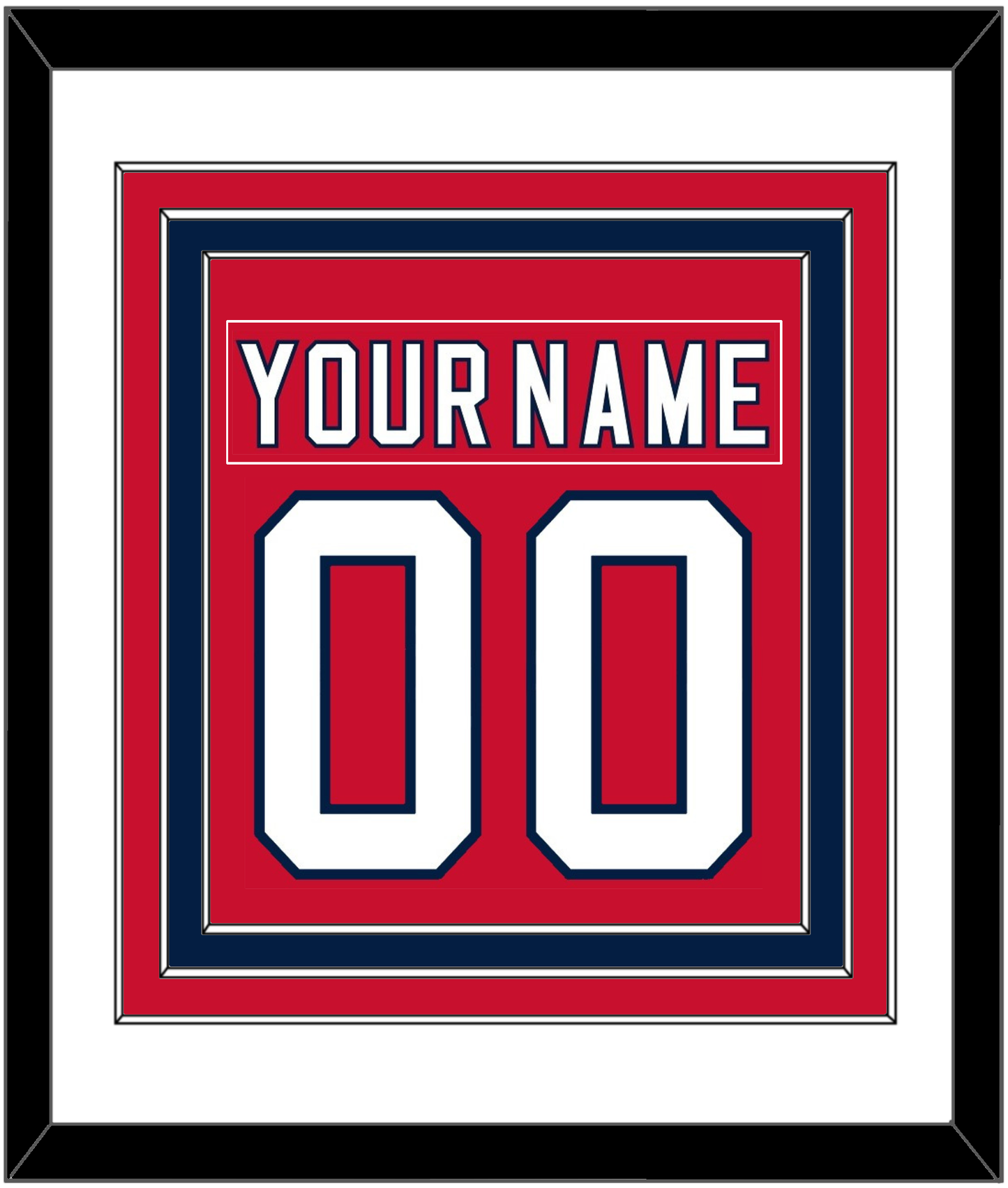 Florida Nameplate & Number (Back) Combined - Home Red (2011-2016) - Premier Tier 1