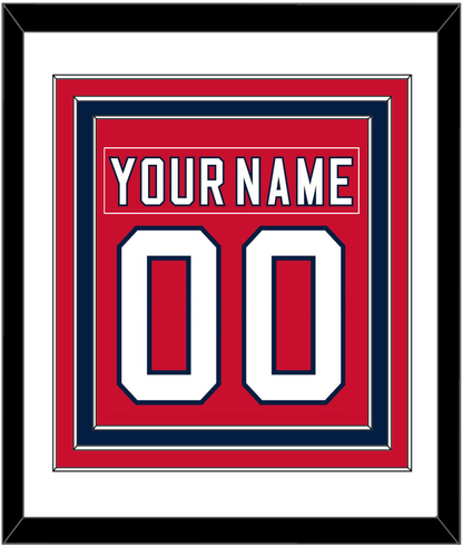 Florida Nameplate & Number (Back) Combined - Home Red (2011-2016) - Premier Tier 1