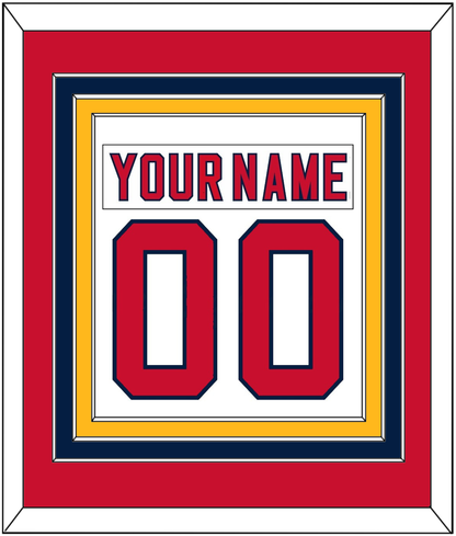 Florida Nameplate & Number (Back) Combined - Road White (2007-2016) - Premier Tier 2