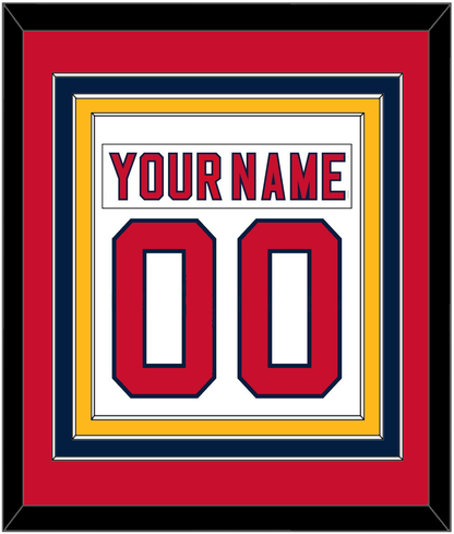Florida Nameplate & Number (Back) Combined - Road White (2007-2016) - Premier Tier 2