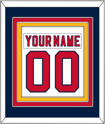 Florida Nameplate & Number (Back) Combined - Road White (2007-2016) - Premier Tier 4