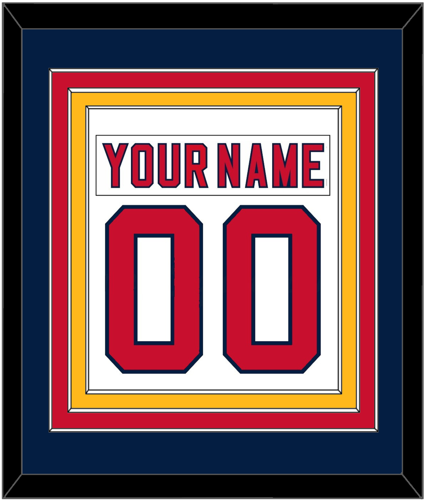 Florida Nameplate & Number (Back) Combined - Road White (2007-2016) - Premier Tier 4