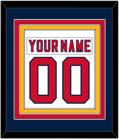 Florida Nameplate & Number (Back) Combined - Road White (2007-2016) - Premier Tier 4
