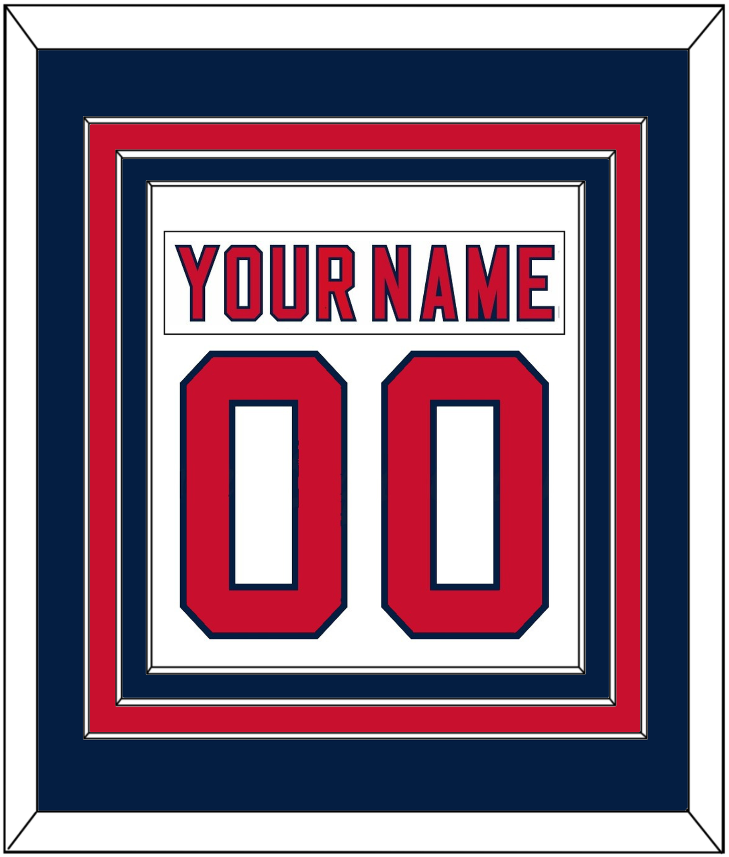 Florida Nameplate & Number (Back) Combined - Road White (2007-2016) - Premier Tier 5
