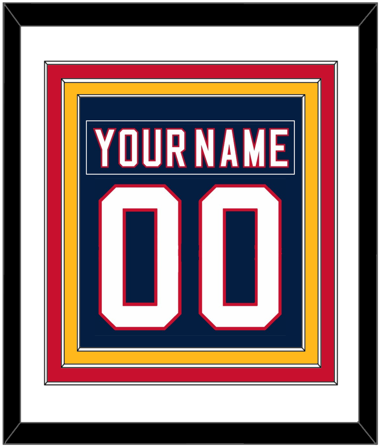 Florida Nameplate & Number (Back) Combined - Home Blue (2007-2011) - Premier Tier 2