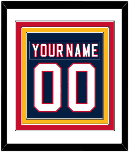 Florida Nameplate & Number (Back) Combined - Home Blue (2007-2011) - Premier Tier 2