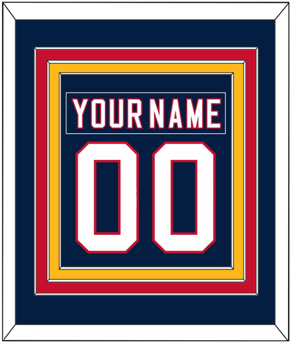 Florida Nameplate & Number (Back) Combined - Home Blue (2006-2007) - Premier Tier 3