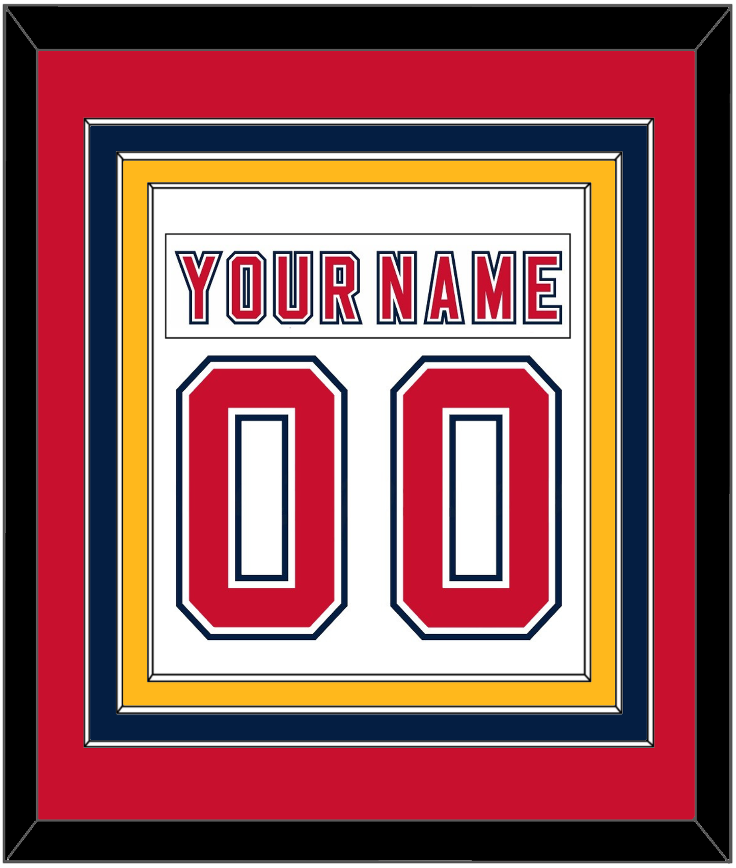 Florida Nameplate & Number (Back) Combined - Road White (2006-2007) - Premier Tier 2