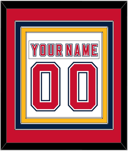 Florida Nameplate & Number (Back) Combined - Road White (2006-2007) - Premier Tier 2