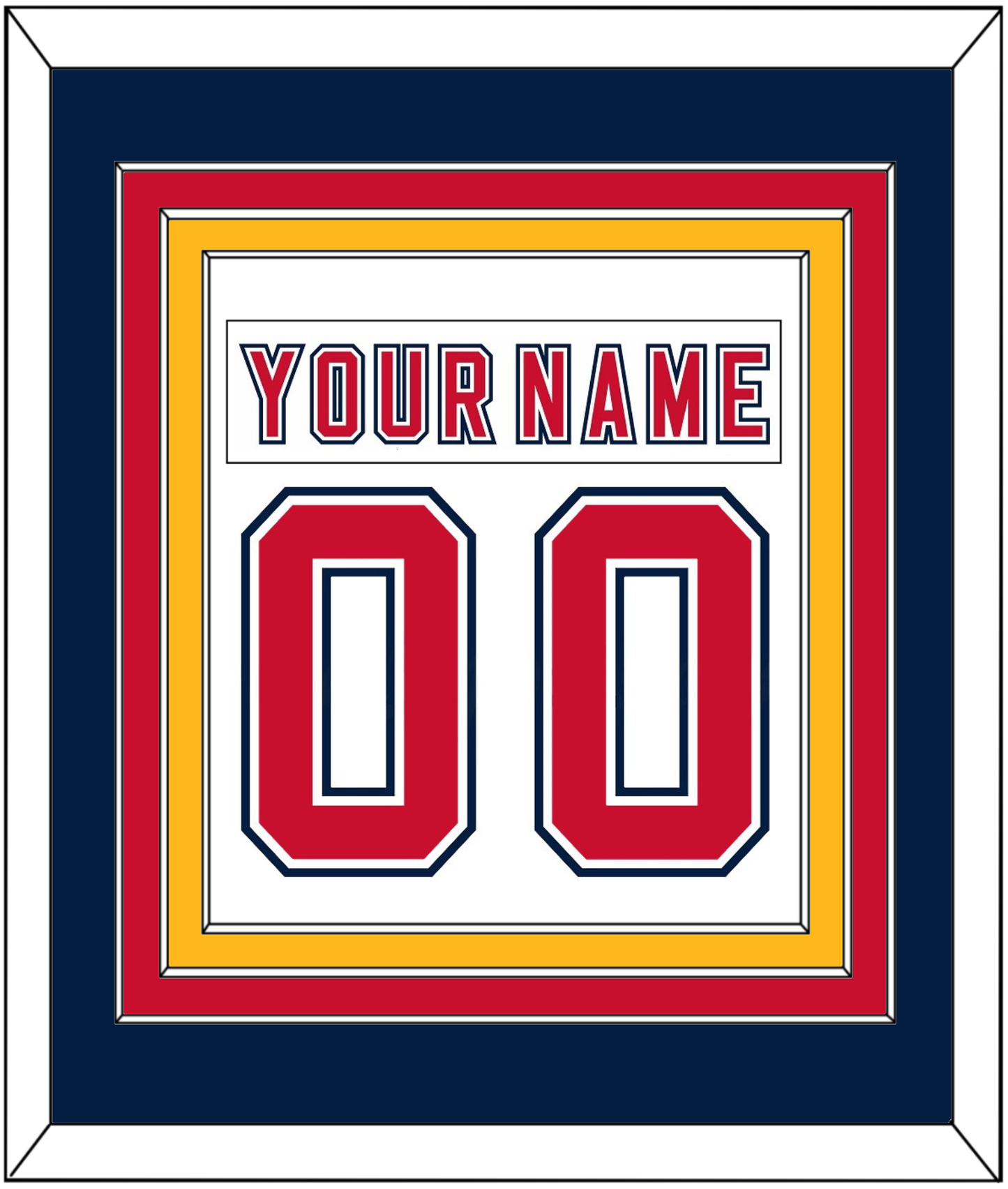 Florida Nameplate & Number (Back) Combined - Road White (2006-2007) - Premier Tier 4