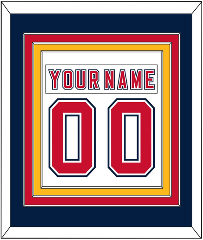 Florida Nameplate & Number (Back) Combined - Road White (2006-2007) - Premier Tier 4