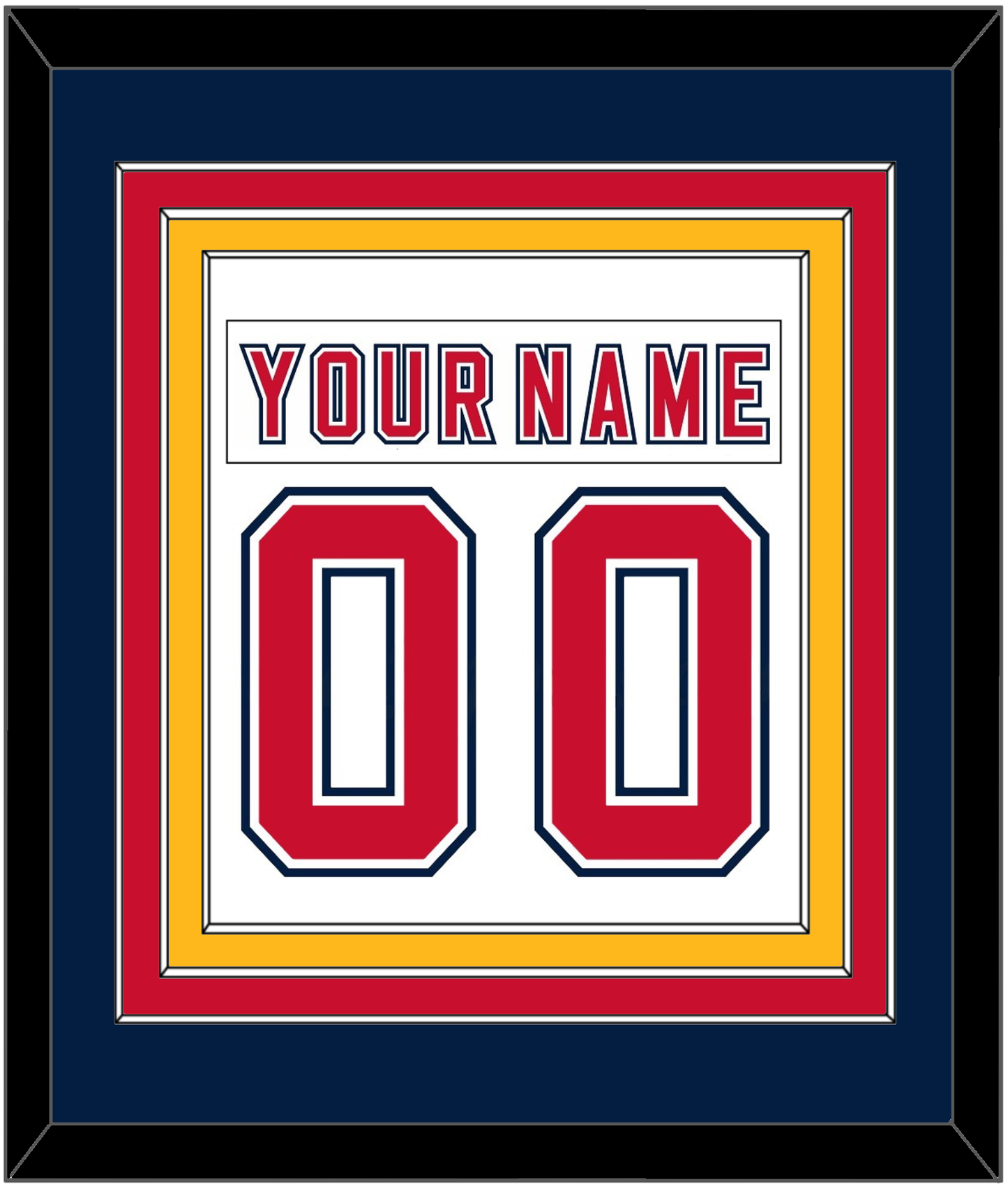Florida Nameplate & Number (Back) Combined - Road White (2006-2007) - Premier Tier 4