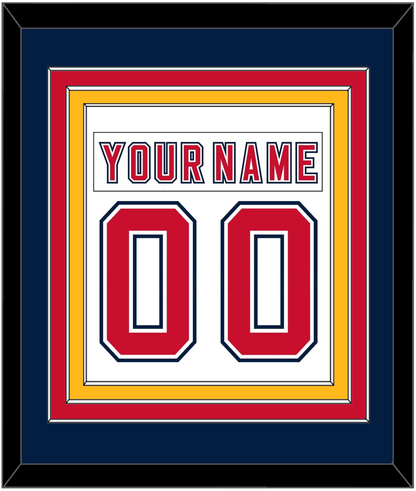 Florida Nameplate & Number (Back) Combined - Road White (2006-2007) - Premier Tier 4