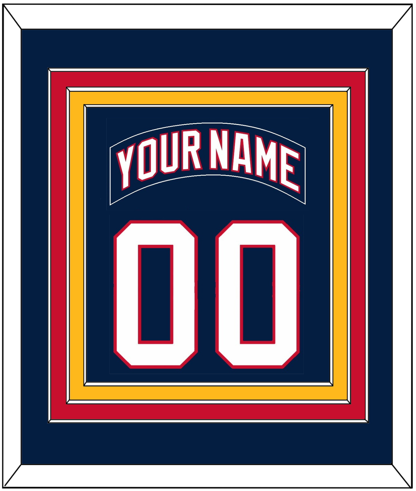 Florida Nameplate & Number (Back) Combined - Home Blue (2003-2006) - Premier Tier 3