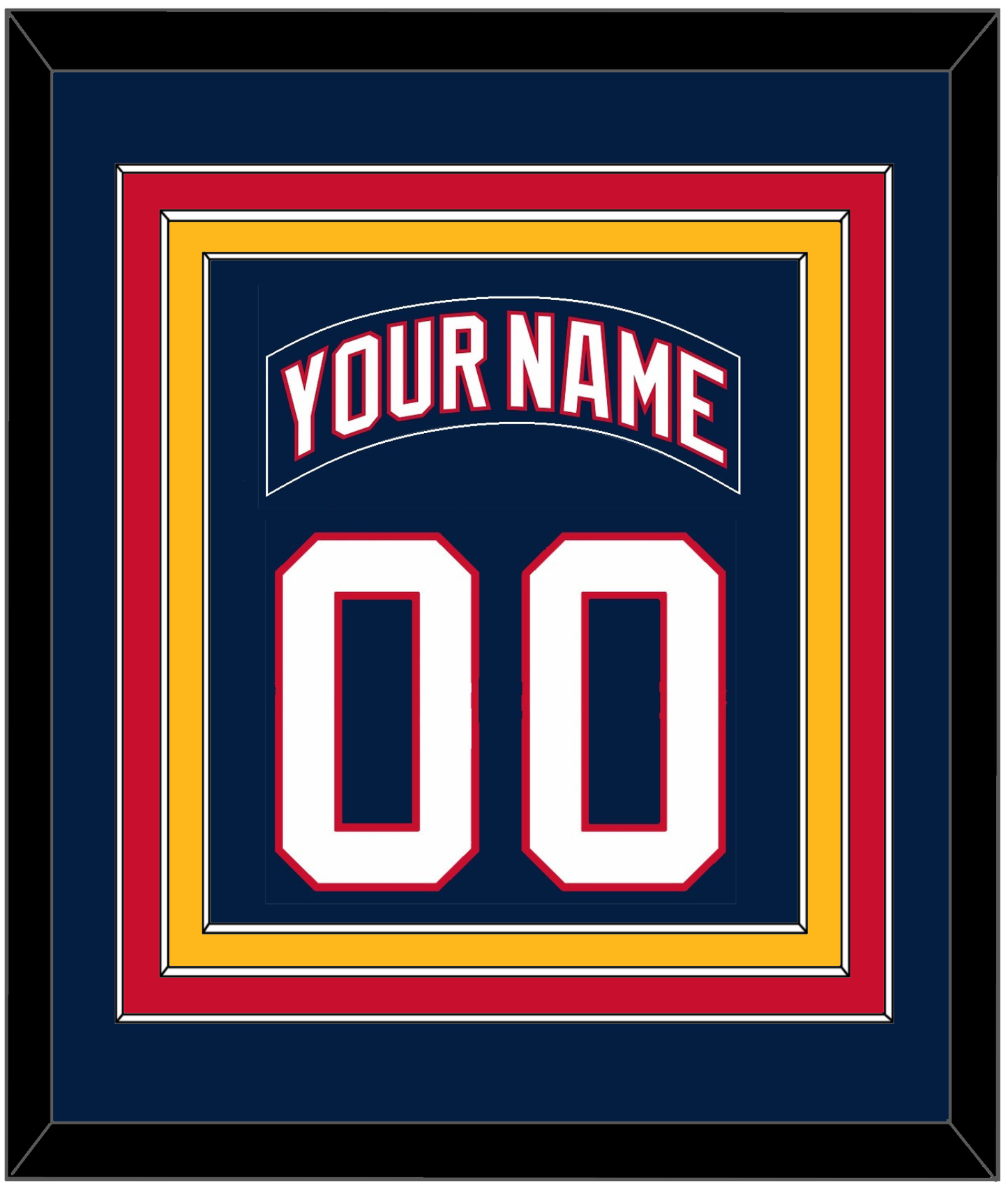 Florida Nameplate & Number (Back) Combined - Home Blue (2003-2006) - Premier Tier 3