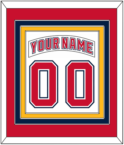 Florida Nameplate & Number (Back) Combined - Road White (2003-2006) - Premier Tier 2