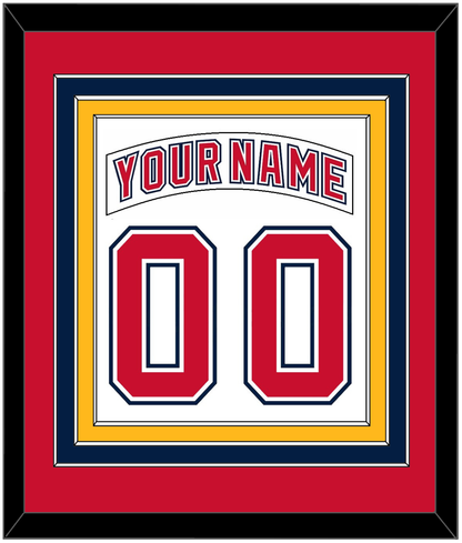Florida Nameplate & Number (Back) Combined - Road White (2003-2006) - Premier Tier 2