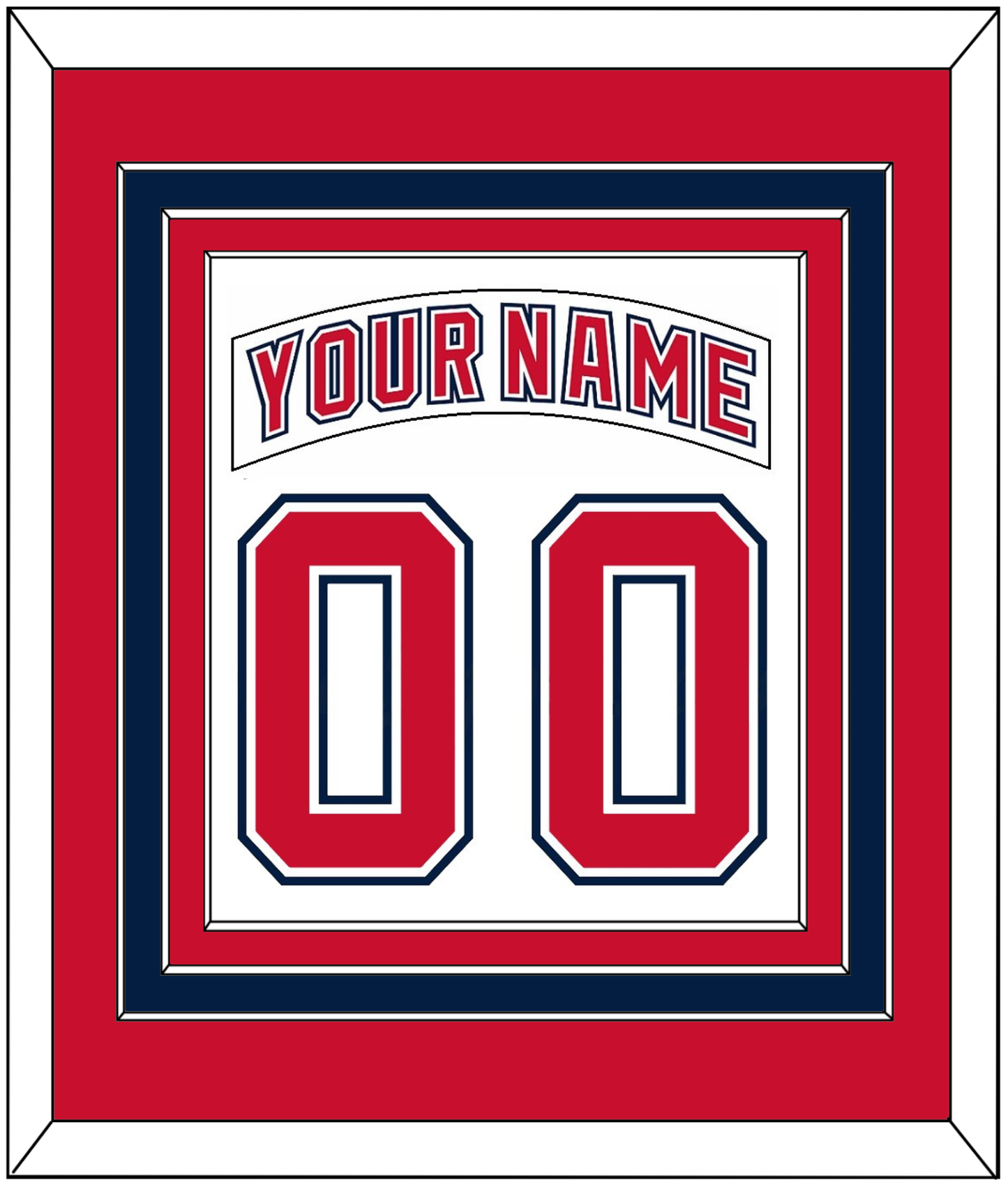 Florida Nameplate & Number (Back) Combined - Road White (2003-2006) - Premier Tier 3
