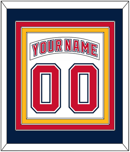 Florida Nameplate & Number (Back) Combined - Road White (2003-2006) - Premier Tier 4