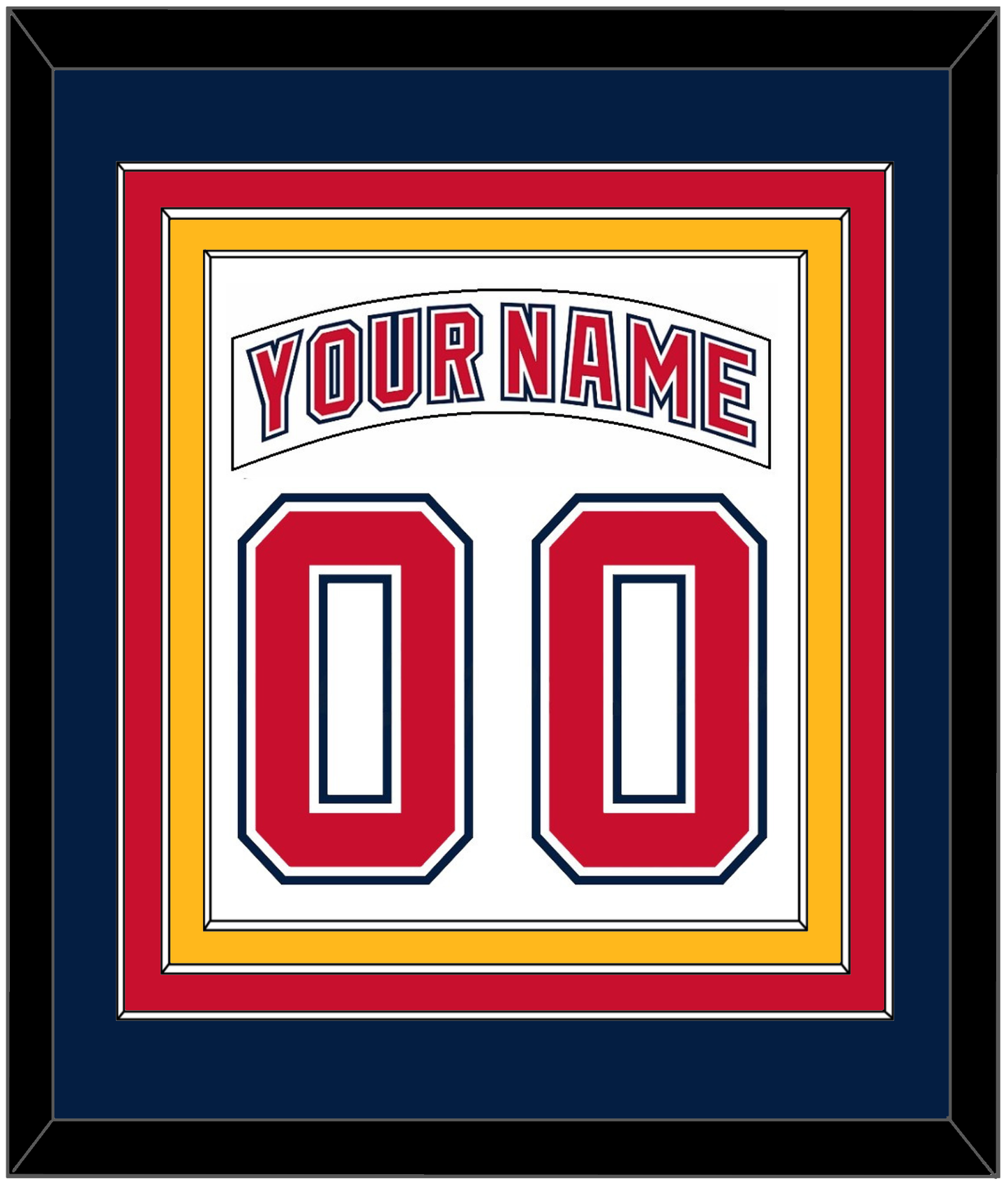 Florida Nameplate & Number (Back) Combined - Road White (2003-2006) - Premier Tier 4