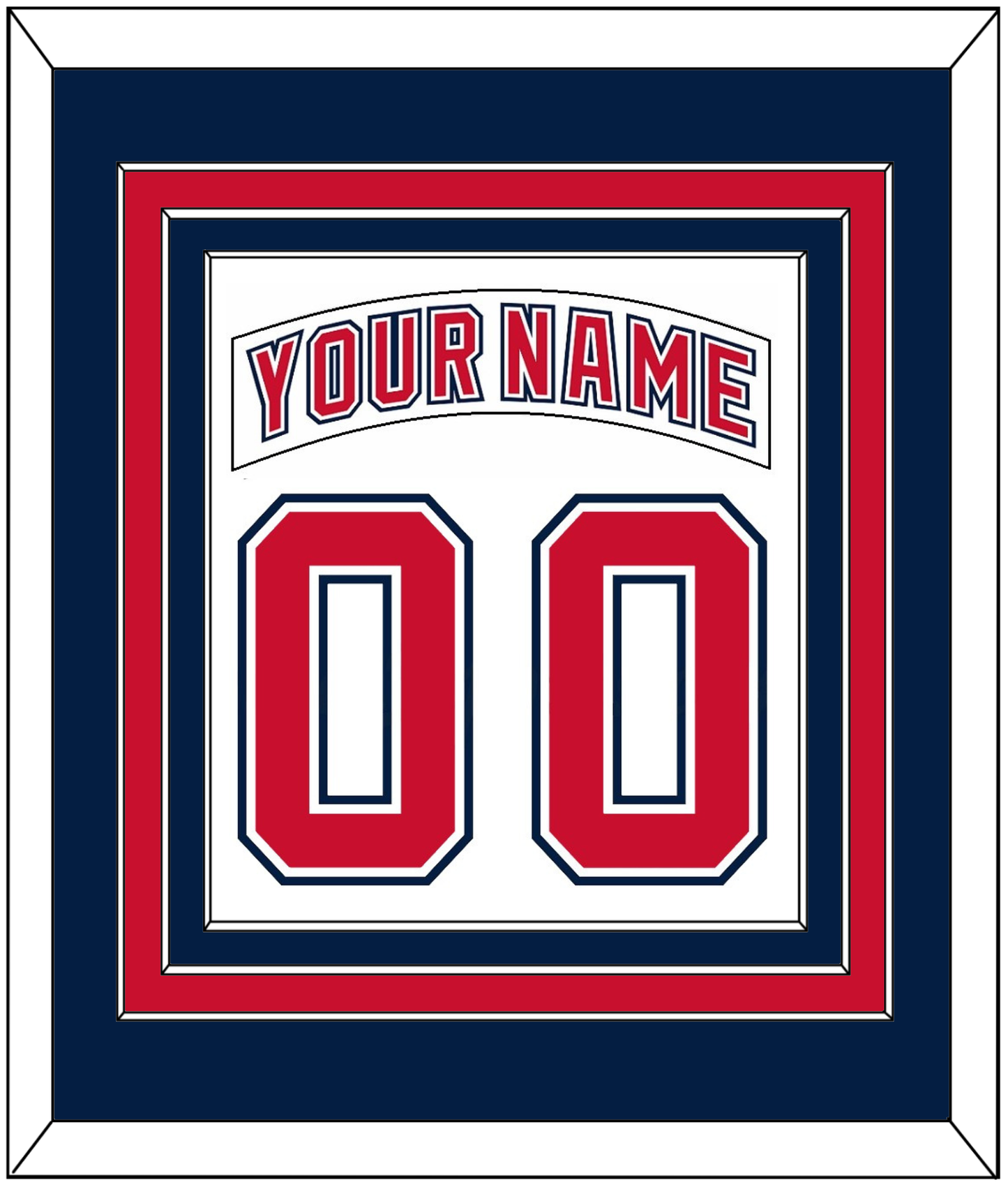 Florida Nameplate & Number (Back) Combined - Road White (2003-2006) - Premier Tier 5