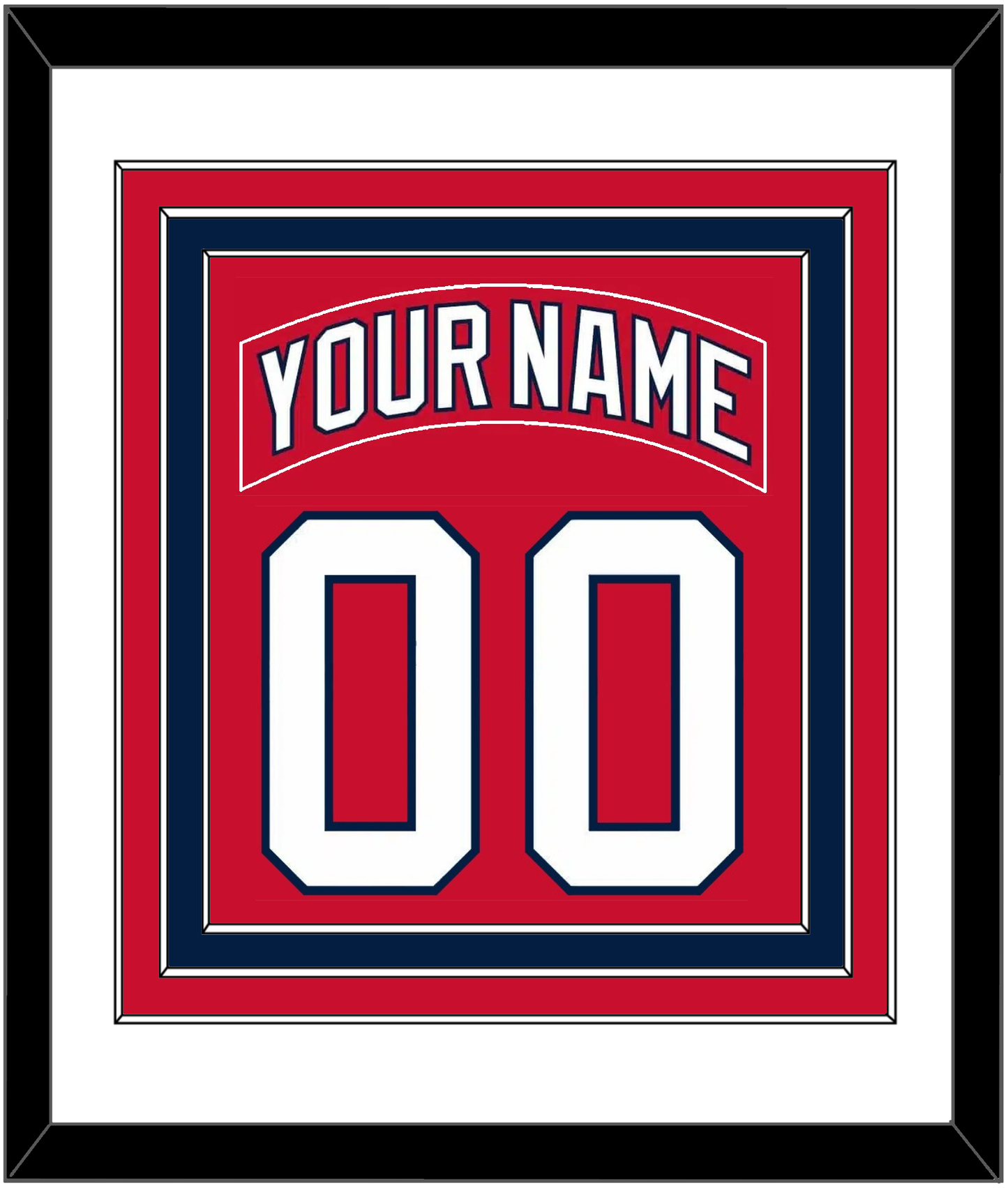 Florida Nameplate & Number (Back) Combined - Road Red (1998-2003) - Premier Tier 1