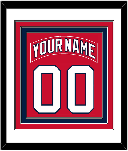 Florida Nameplate & Number (Back) Combined - Road Red (1998-2003) - Premier Tier 1