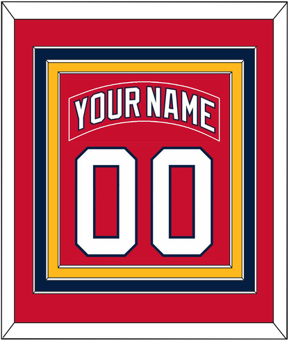 Florida Nameplate & Number (Back) Combined - Road Red (1998-2003) - Premier Tier 3