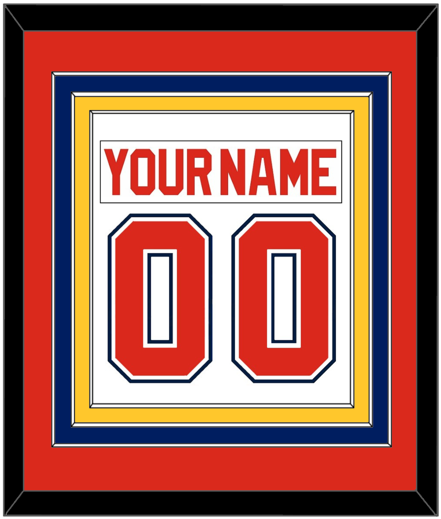 Florida Nameplate & Number (Back) Combined - Home White (1993-1998) - Premier Tier 2