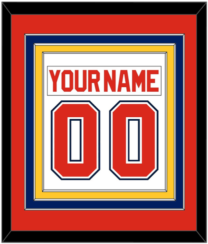 Florida Nameplate & Number (Back) Combined - Home White (1993-1998) - Premier Tier 2