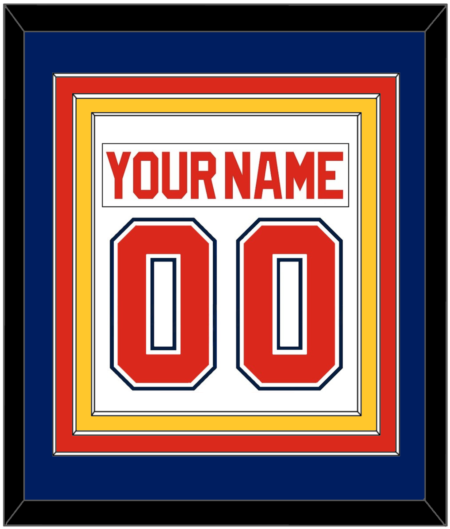 Florida Nameplate & Number (Back) Combined - Home White (1993-1998) - Premier Tier 4