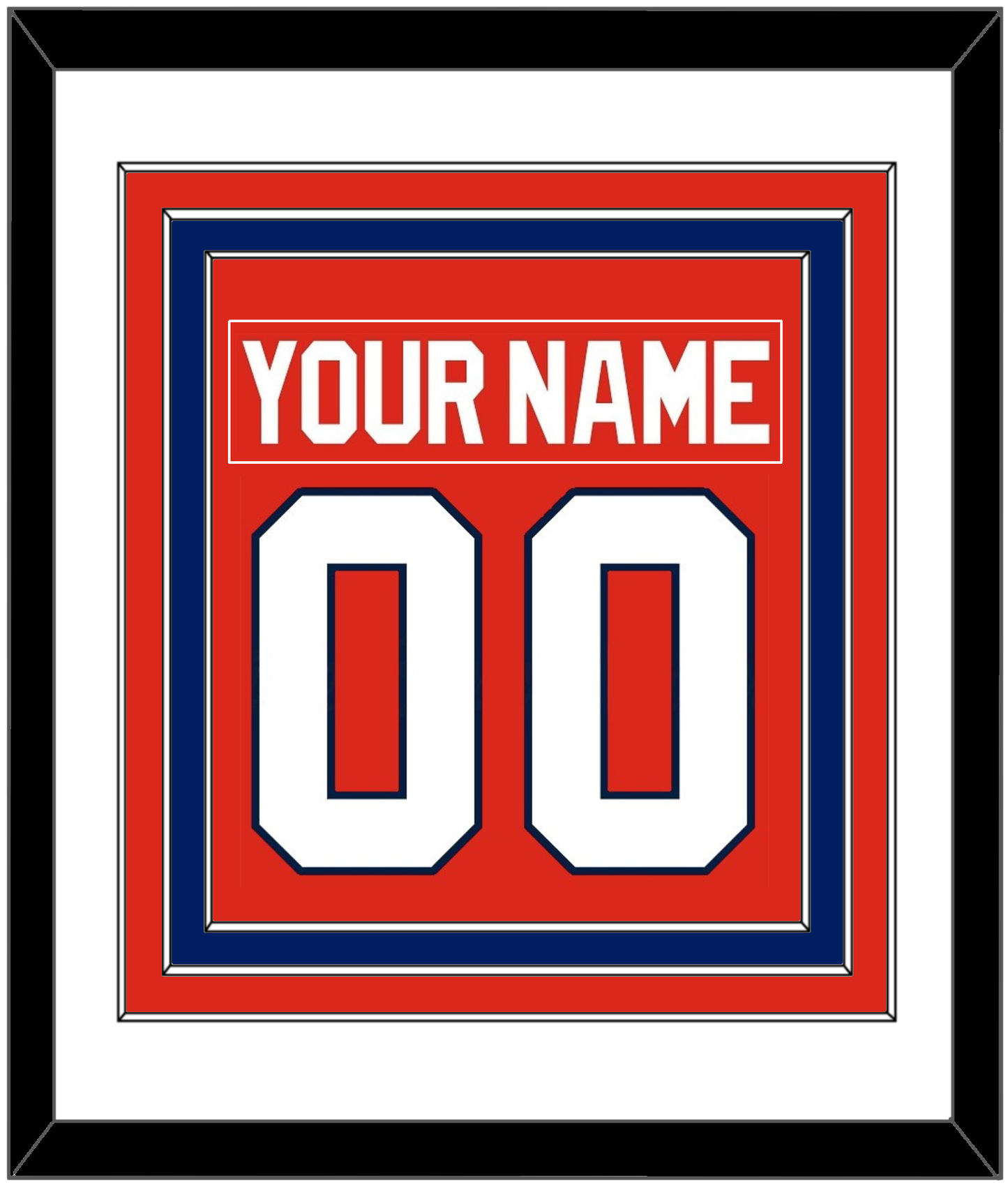 Florida Nameplate & Number (Back) Combined - Road Red (1993-1998) - Premier Tier 1
