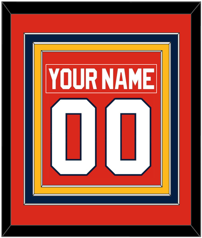 Florida Nameplate & Number (Back) Combined - Road Red (1993-1998) - Premier Tier 3
