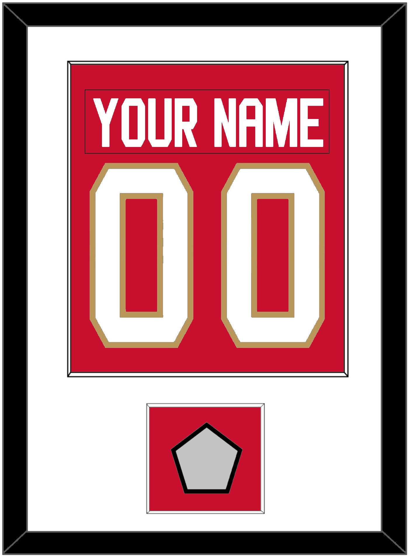 Florida Nameplate & Number (Back) Combined, With Stanley Cup Finals Patch - Home Red - Essential Tier 1