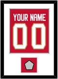 Florida Nameplate & Number (Back) Combined, With Stanley Cup Champions Patch - Home Red - Single Mat 1