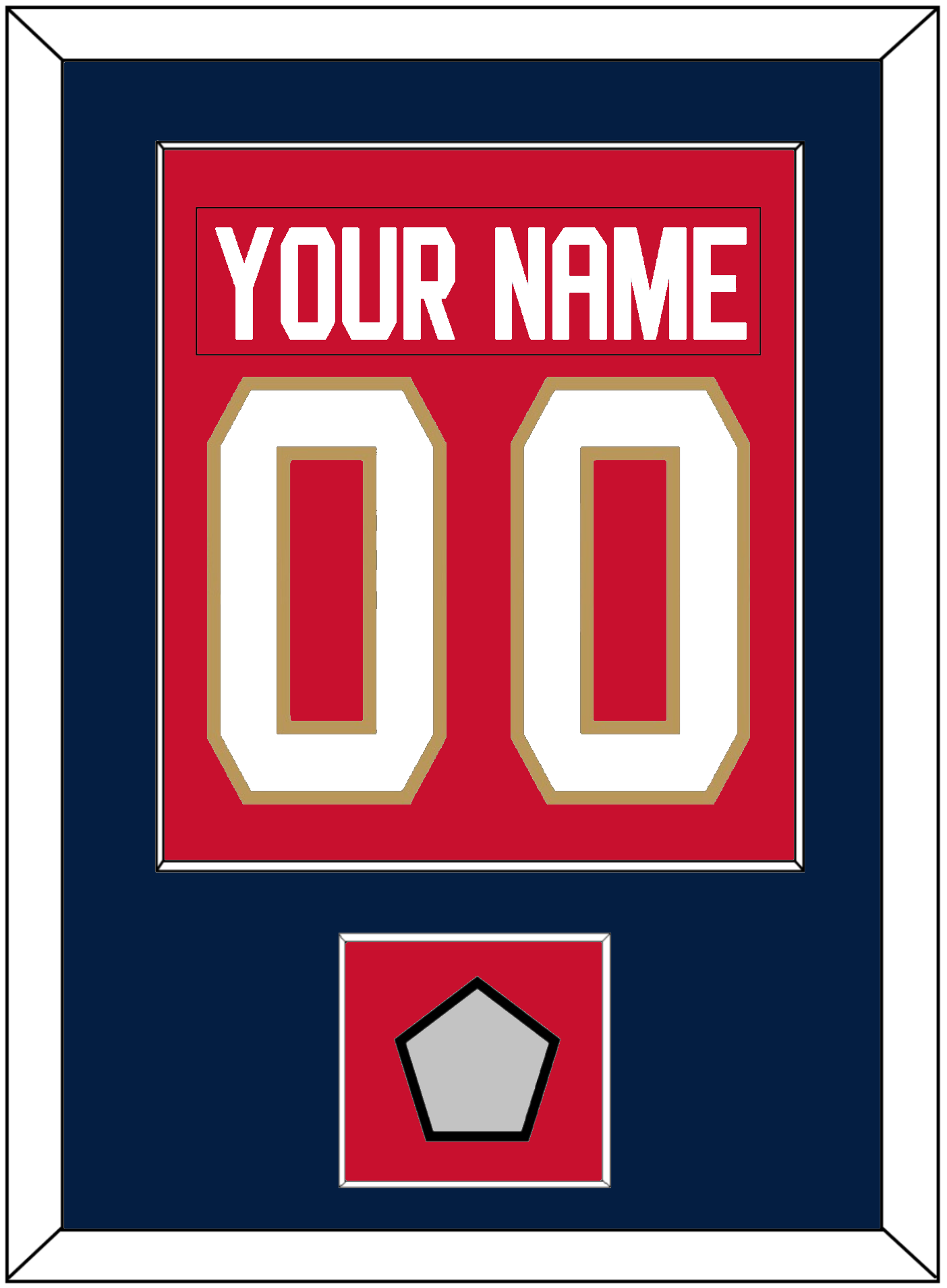 Florida Nameplate & Number (Back) Combined, With Stanley Cup Finals Patch - Home Red - Essential Tier 2