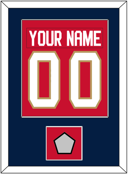Florida Nameplate & Number (Back) Combined, With Stanley Cup Finals Patch - Home Red - Essential Tier 2