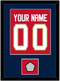 Florida Nameplate & Number (Back) Combined, With Stanley Cup Champions Patch - Home Red - Single Mat 2