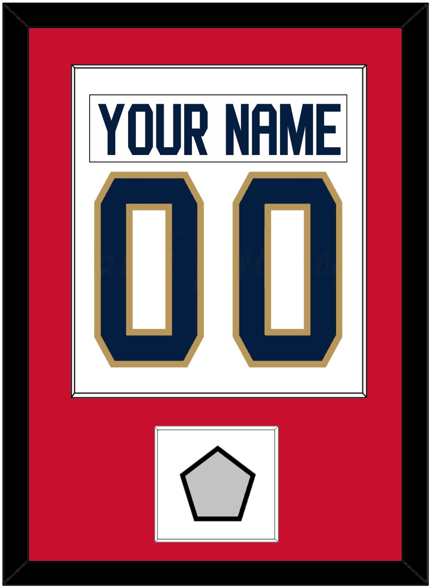 Florida Nameplate & Number (Back) Combined, With Stanley Cup Champions Patch - Road White - Essential Tier 1