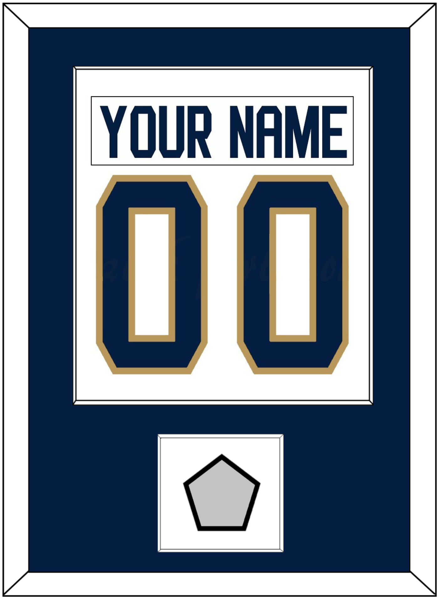 Florida Nameplate & Number (Back) Combined, With Back To Back Stanley Cup Champions Patch - Road White - Essential Tier 2