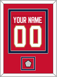 Florida Nameplate & Number (Back) Combined, With Stanley Cup Champions Patch - Home Red - Double Mat 2